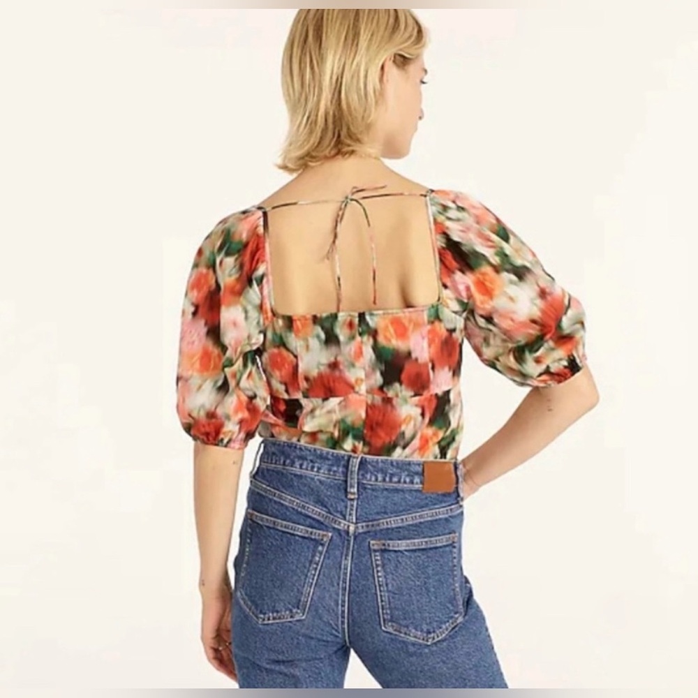J. Crew Square Neck Top Liberty Hazy Days Fabric Size 6 - Picture 3 of 11